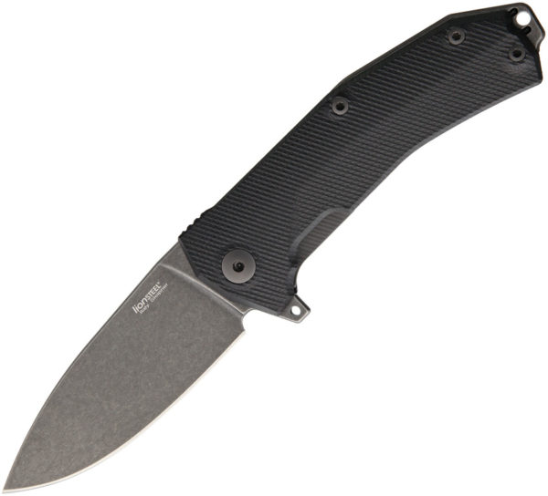LionSTEEL KUR Linerlock Bl Stonewash (3.375")