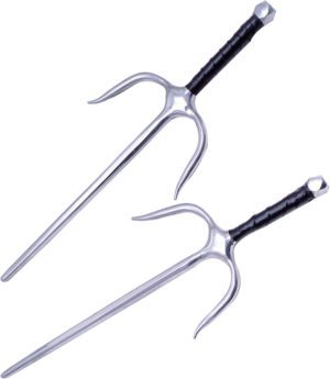 Mil-Tec Chrome Octagon Sai Set (5″)