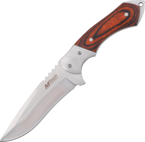 MTech Hunter, MTech Hunter Drop Point Knife, MTech Hunter Drop Point Knife Wood (4.13")