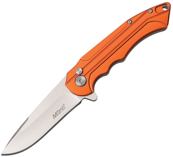 MTech Button , MTech Button Lock Knife Orange (3.25")