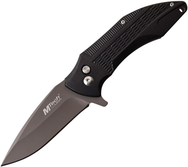 MTech Button, MTech Button Lock Knife Black, MTech Button Lock Knife Black (3.25")