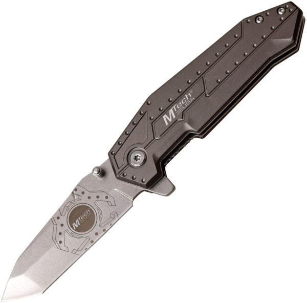 MTech Linerlock Knife Gray Aluminum (3.25")