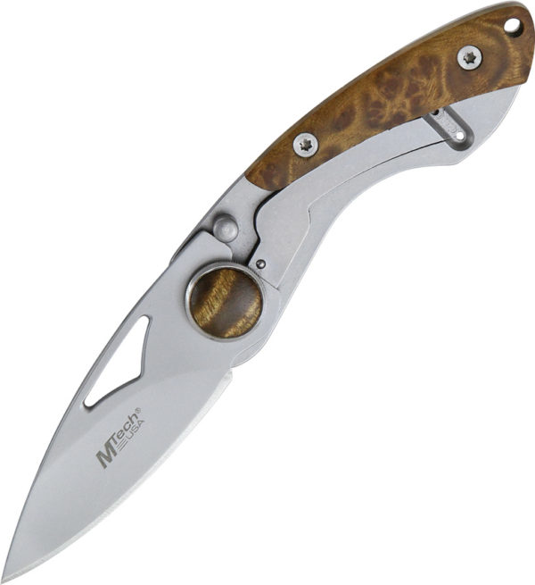 MTech Framelock Knife Stainless Wood