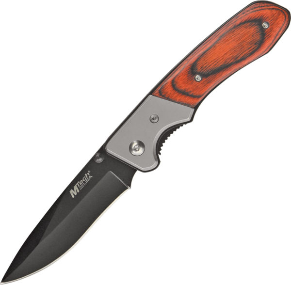 MTech Linerlock Knife Brown Pakkawood MTech Linerlock Knife Brown Pakkawood