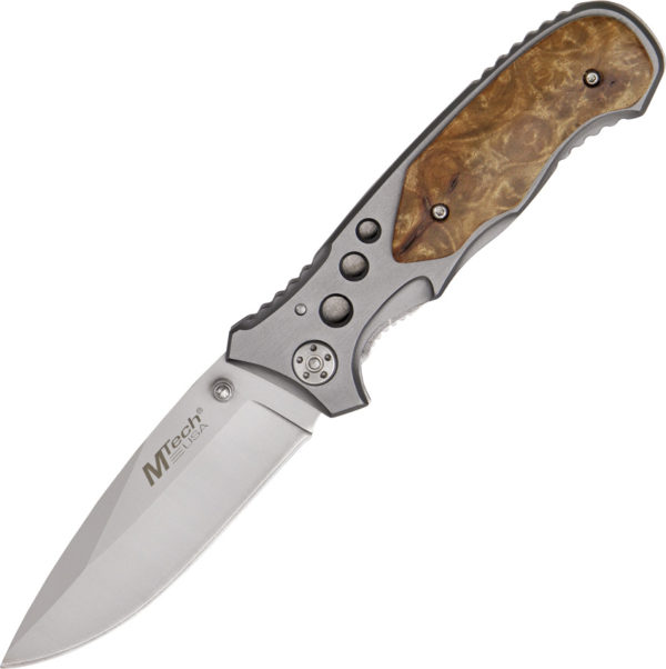 MTech Linerlock Knife , MTech Linerlock Knife Burl Wood (3.25")