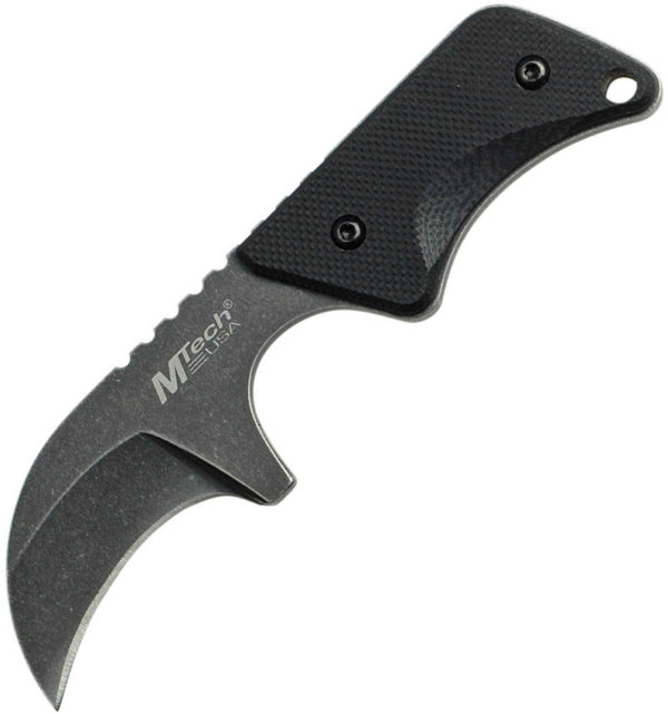 MTech Neck Knife Black Stonewash (1.5")