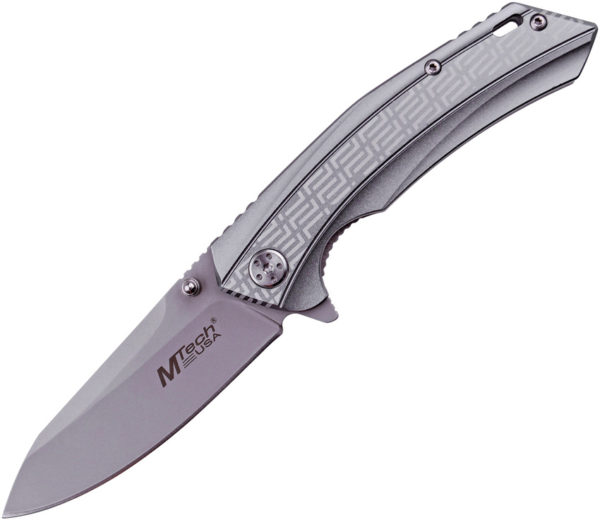 MTech Linerlock , MTech Linerlock Knife Gray Aluminum (3.5")