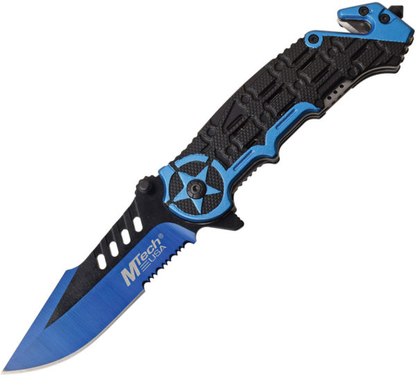 MTech Linerlock Knife A/O Blue (3.5")