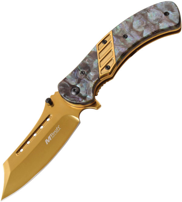 MTech Framelock A/O Knife Gold (3.63")