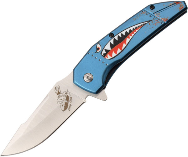 MTech Lady Luck Linerlock A/O Knife Blue (3.5")