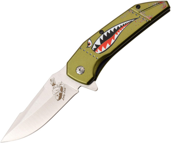 MTech Lady Luck , MTech Lady Luck Linerlock Knife A/O Green (3.5")