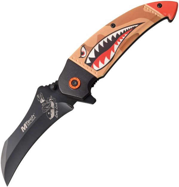 MTech Shark Linerlock A/O Knife Tan (3.5")