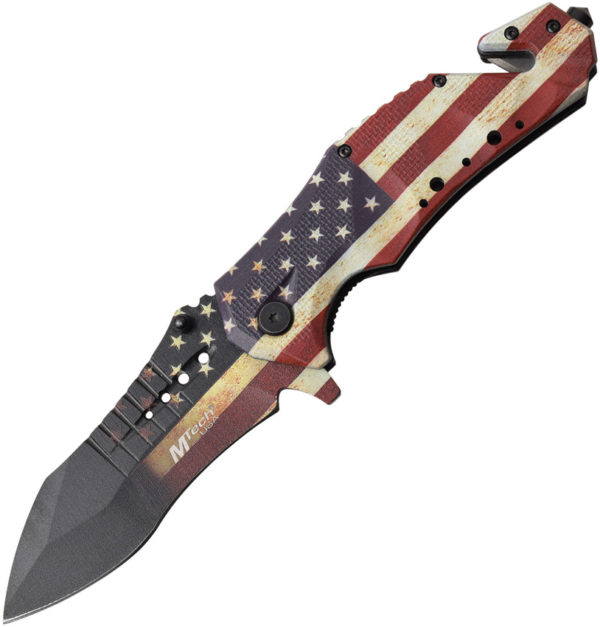 MTech Rescue A/O Knife American flag (3.75")
