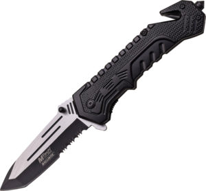 MTech Rescue Linerlock Black A/O (3.5″)