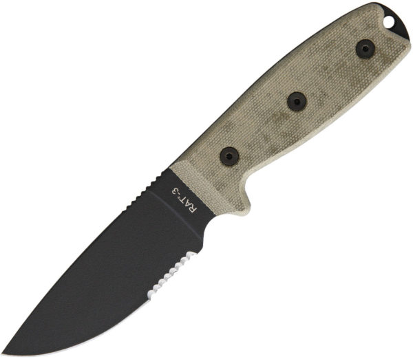 Ontario RAT-3 Serrated w/Nylon Sheath (3.88")