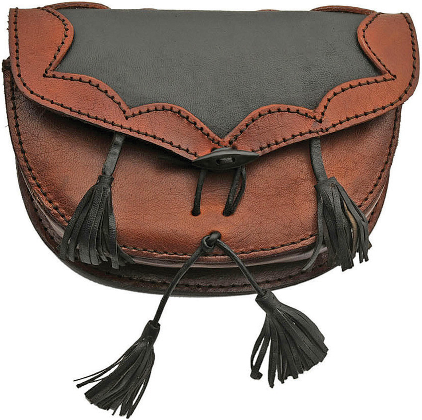 Pakistan Medieval Belt Bag Brown/Black for Sale