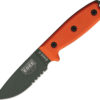 ESEE 3 Orange Partially Serrated (3.75″, OD Green)