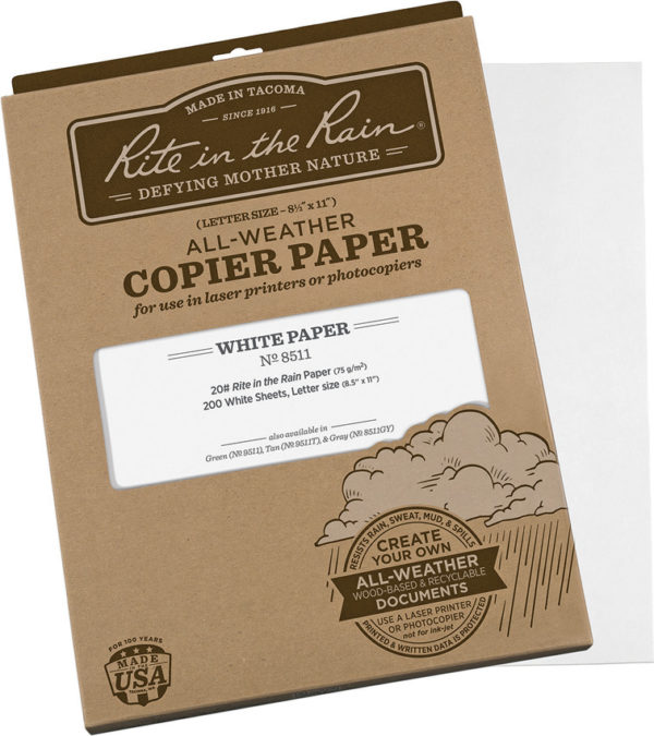 Rite in the Rain Copier Paper White 200 Sheets