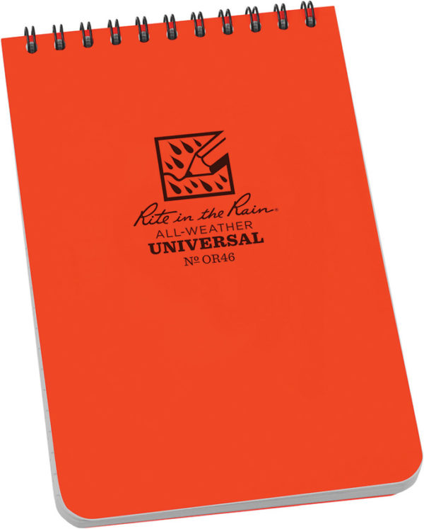 Rite in the Rain Top Spiral Notebook Orange