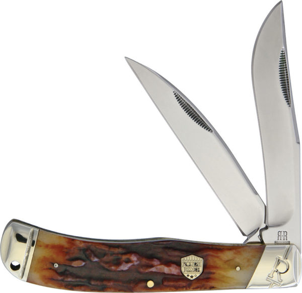 Rough Ryder Jumbo Trapper Brown Stag Bone