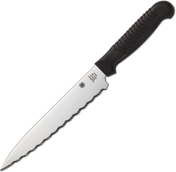 Spyderco Utility Knife Black Serrated (6.38")