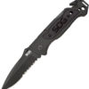 SOG Escape Lockback SOG Escape Lockback Knife Black (3.4"Serr)