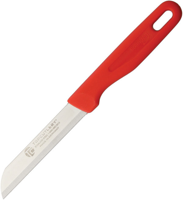 Top Cutlery Paring Micro Serrated Red (3.5")