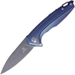 Defcon Framelock Knife Blue Titanium (3.75″)