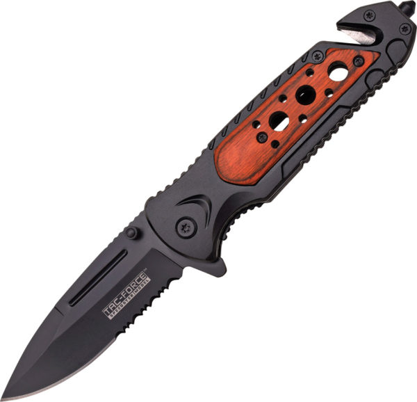 Tac Force Rescue Linerlock A/O Wood (3.25")