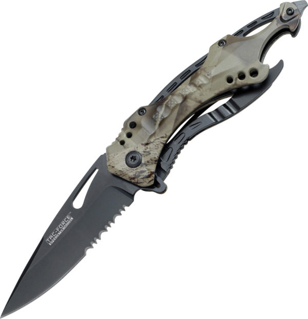 Tac Force Linerlock A/O Grey Camo (3.38") Tac Force Linerlock A/O Grey Camo (3.38")