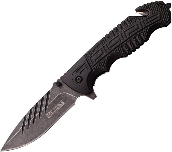 Tac Force Rescue Linerlock A/O Black (3.5")