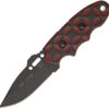 TOPS Knives C.A.T., TP200H02, TOPS Knives C.A.T. Drop Point G10 Black/Red Knife (Black Stonewash) TP200H02