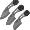 TOPS Knives 3 Bros. Combo, TP3BRCMB, TOPS Knives 3 Bros. Combo Drop Point/Sheepsfoot/Tanto Point Micarta Gray Knife (Stonewash) TP3BRCMB