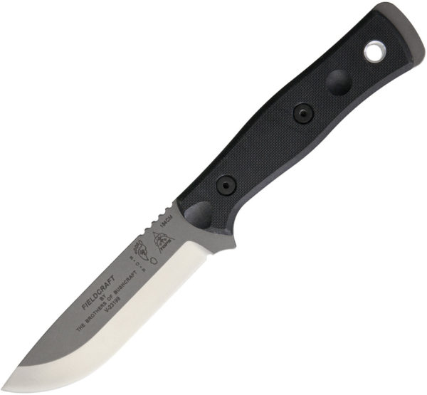 TOPS Knives BOB Fieldcraft, TPBROS154BLK10, TOPS Knives BOB Fieldcraft Drop Point G10 Black Knife (Gray Stonewash) TPBROS154BLK10