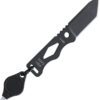 TOPS Knives Chico, TPCHI01, TOPS Knives Chico Tanto Point Steel Black Knife (Black Stonewash) TPCHI01