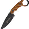 TOPS Knives C.U.T. 4.0 Combat Utility, TPCUT40, TOPS Knives C.U.T. 4.0 Combat Utility Drop Point Micarta Brown Knife (Black Stonewash) TPCUT40