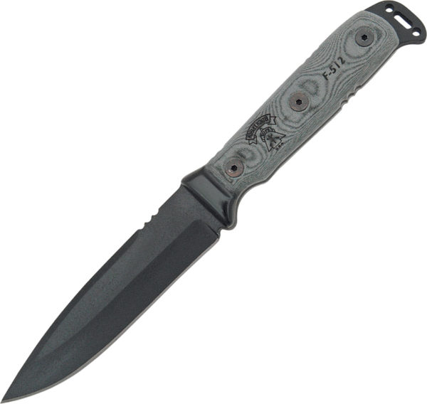 TOPS Knives Mohawk Hunter, TPH01, TOPS Knives Mohawk Hunter Spear Point Micarta Gray Knife (Black Stonewash) TPH01