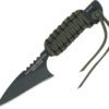 TOPS Knives Mini Hoffman Harpoon, TPHOFHARMINI, TOPS Knives Mini Hoffman Harpoon Wharncliffe Cord OD Green Knife (Black Stonewash) TPHOFHARMINI