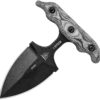 TOPS Knives I Stick Push, TPISTK01, TOPS Knives I Stick Push Dagger Point Micarta Gray Knife (Black Stonewash) TPISTK01