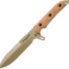 TOPS Knives Missile Strike, TPMS01, TOPS Knives Missile Strike Spear Point Micarta Tan/Brown Knife (Tan Stonewash) TPMS01
