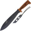 TOPS Knives Power Eagle-12, TPPE12, TOPS Knives Power Eagle-12 Drop Point Micarta Brown Knife (Black Stonewash) TPPE12