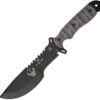 TOPS Knives SXB Skullcrusher's Xtreme Blade Warrior Survival, TPSXB10, TOPS Knives SXB Skullcrusher's Xtreme Blade Warrior Survival Clip Point Micarta Gray Knife (Black Stonewash) TPSXB10