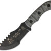 TOPS Knives Mini Tom Brown Tracker #4, TPTBT040RMT, TOPS Knives Mini Tom Brown Tracker #4 Clip Point Micarta Gray Knife (Black Stonewash) TPTBT040RMT