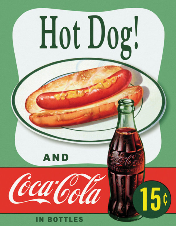 Tin Signs Hot Dog And Coke