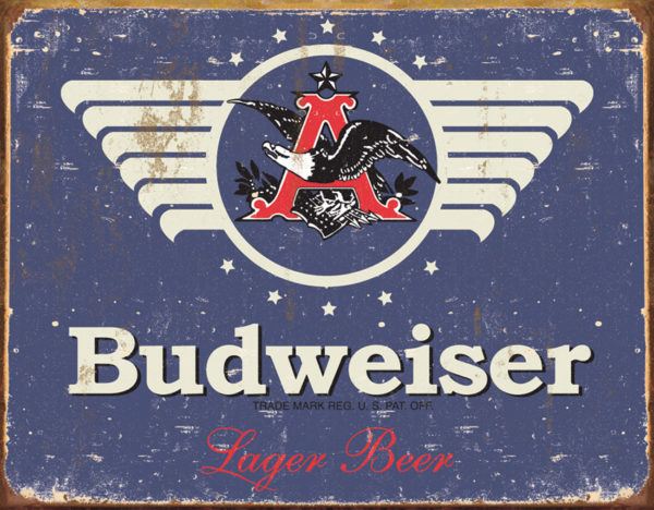 Tin Signs Budweiser 1936 Weathered