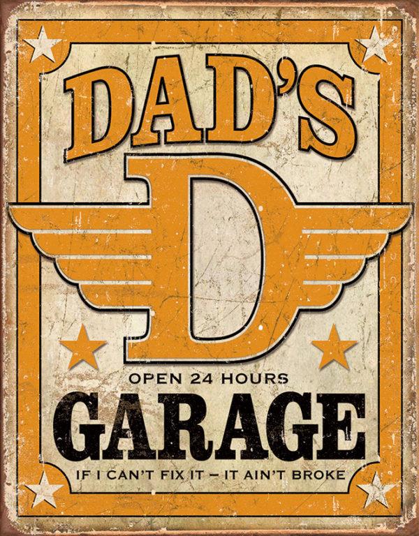 Tin Signs Dads Garage Open 24 Hours Tin Signs Dads Garage Open 24 Hours