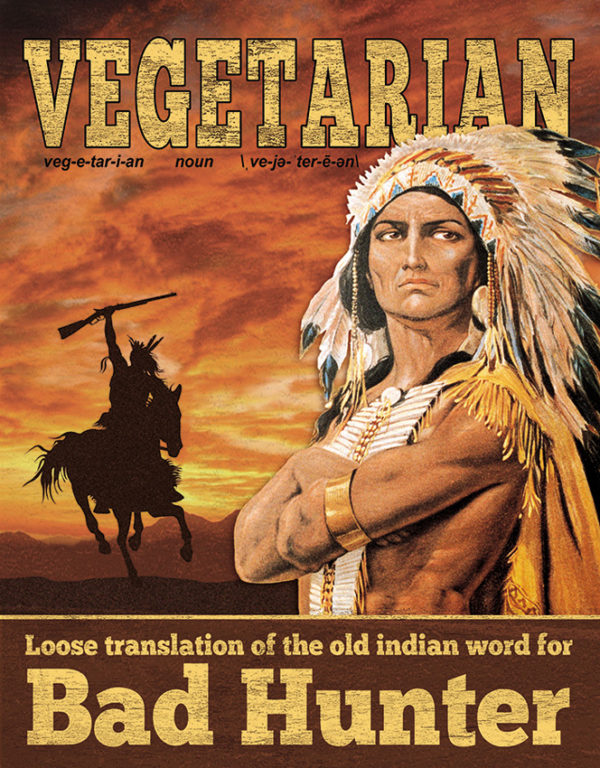 Tin Signs Vegetarian Translation Sign