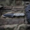 TOPS Knives Desert Son, TPDSON01, TOPS Knives Desert Son Drop Point Micarta Gray Knife (Black Stonewash) TPDSON01