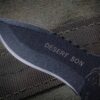 TOPS Knives Desert Son, TPDSON01, TOPS Knives Desert Son Drop Point Micarta Gray Knife (Black Stonewash) TPDSON01