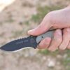 TOPS Knives Desert Son, TPDSON01, TOPS Knives Desert Son Drop Point Micarta Gray Knife (Black Stonewash) TPDSON01
